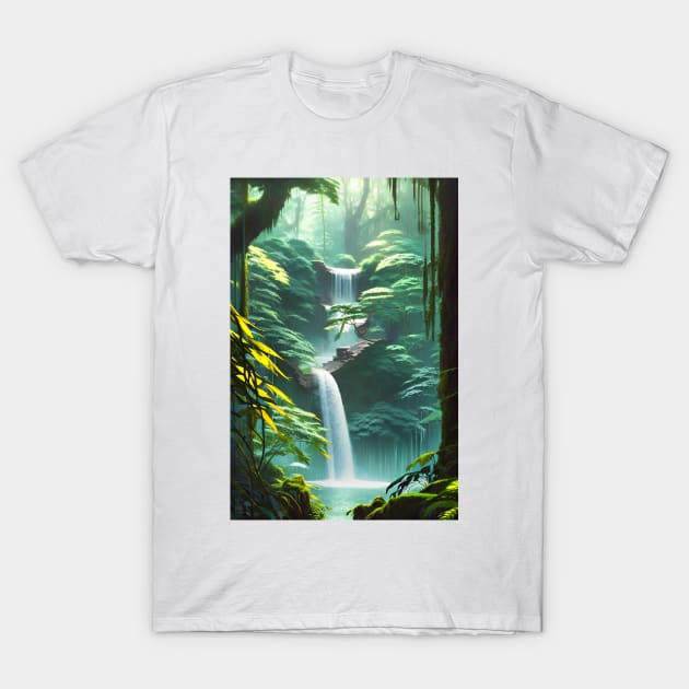 Adorable Waterfalls in a Forest T-Shirt by Trendy-Now